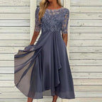 Elegant Midnight Blue Evening Gown