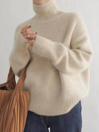 Stylish Women's Turtleneck Knit Sweater