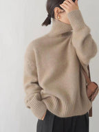 Stylish Women's Turtleneck Knit Sweater