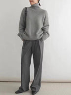 Stylish Women's Turtleneck Knit Sweater