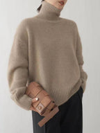 Stylish Women's Turtleneck Knit Sweater