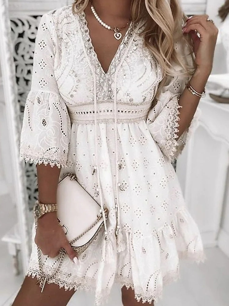 Ibiza-Inspired Bohemian Dress