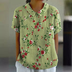 Floral Print Cotton Blouse