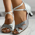 Sparkling Heeled Sandals for Women