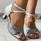 Sparkling Heeled Sandals for Women