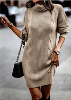 Women's Ribbed Knit Sweater Dress