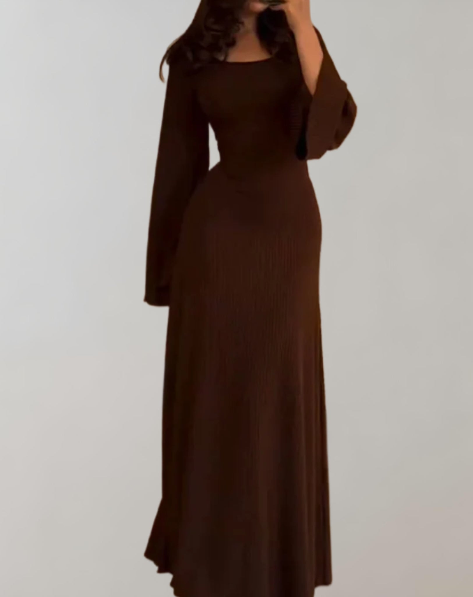 Round Neck Long Sleeve Bodycon Dress for Women | Noemie