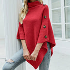 Stylish Turtleneck Poncho