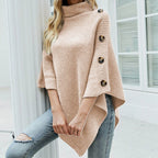 Stylish Turtleneck Poncho
