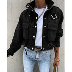 Stylish Women's Stand-Up Collar Jacket