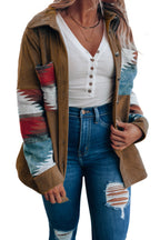 Aztec-Patterned Corduroy Jacket