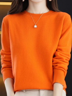 Warm and Comfortable Long-Sleeve Wool Pullover