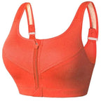 Plus Size Sports Bra with Unique Zipper Design