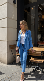 Stylish Women's Blazer and Jogger Set – Coordinated Blazer and Pants Outfit