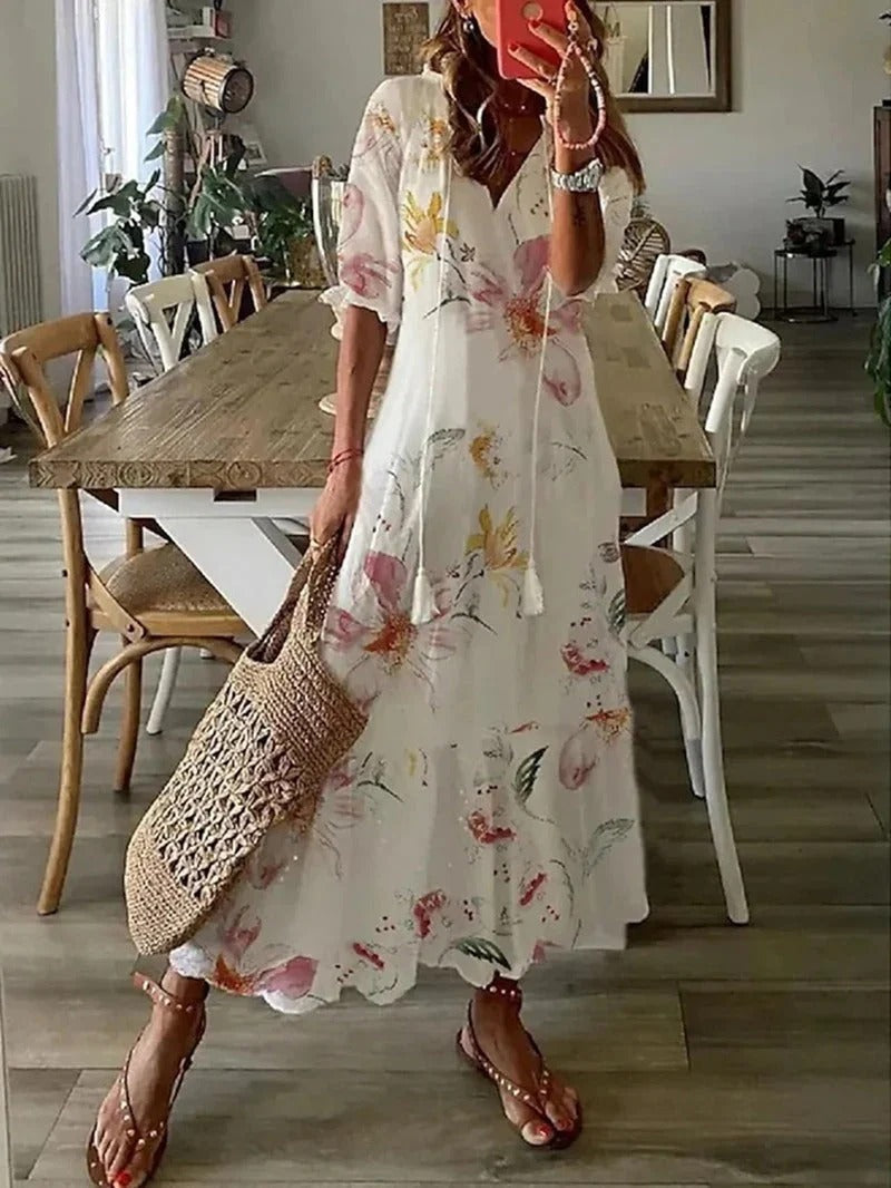 Bohemian-Inspired Natural Dress