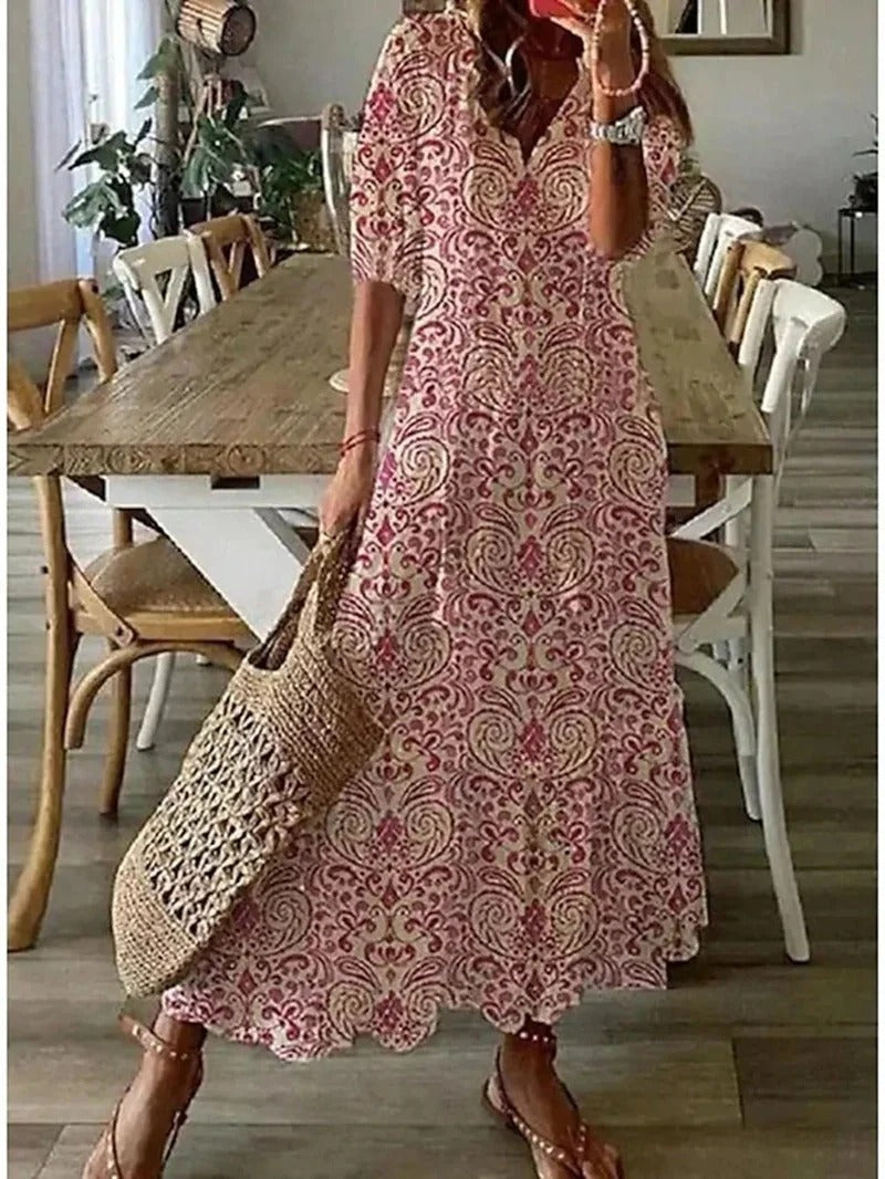 Bohemian-Inspired Natural Dress